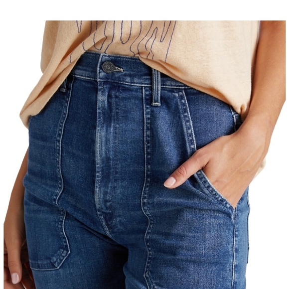 Mother Wrapper Patch Springy Ankle Jeans, Size 26 - Picture 5 of 13